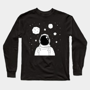 Astronaut and Asteroids Long Sleeve T-Shirt